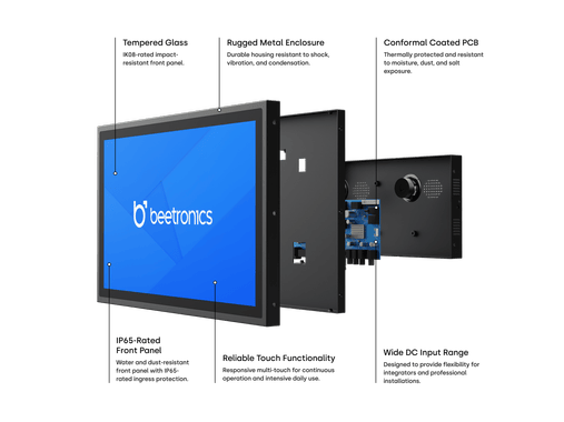 19 Tums Touchskärm, Metall